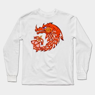 Red Celtic dragon Long Sleeve T-Shirt